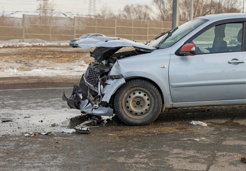Car crash vehicle damage